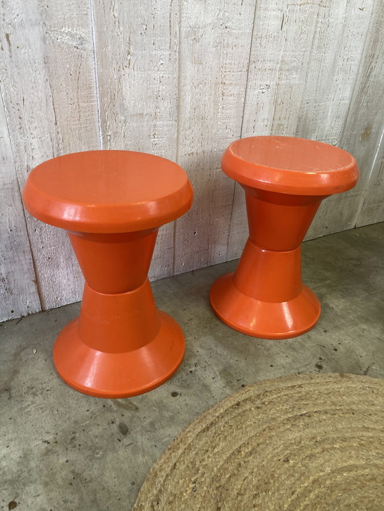 Image 1 of Pair Of Tamtam Stools 1970