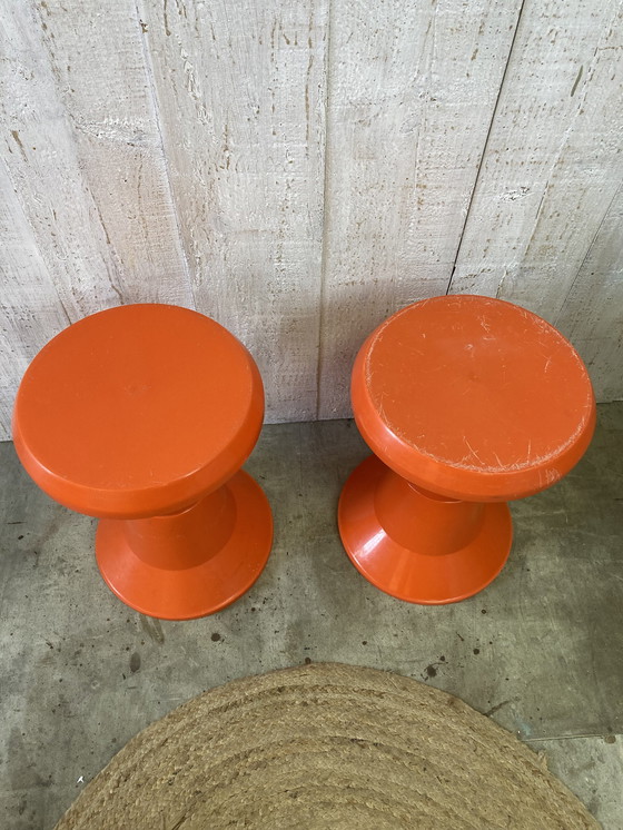 Image 1 of Pair Of Tamtam Stools 1970