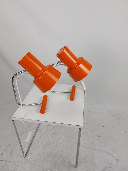 2 X Napako Table Lamps By Josef Hurka 1970'S.