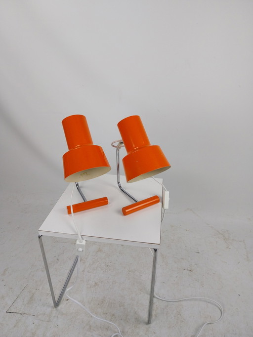 2 X Napako Table Lamps By Josef Hurka 1970'S.