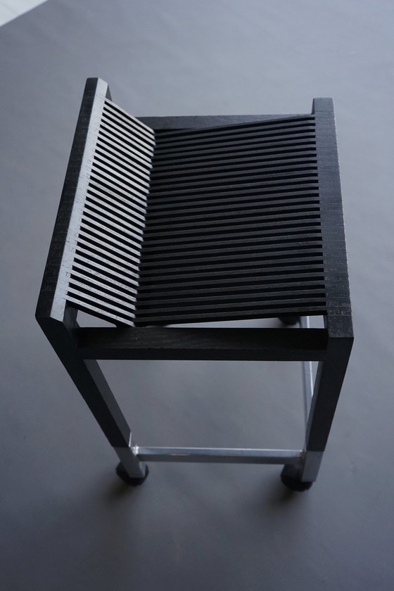 Image 1 of Drawing stool with slats by Ruud Jan Kokke, 1970S