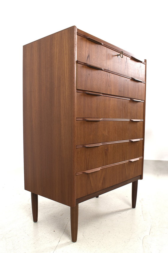 Image 1 of Danish teak chest of drawers