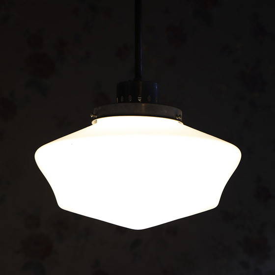 Image 1 of Art Deco Opaline Pendant Lamp