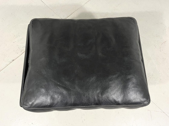 Image 1 of Cor Swing Footstool Hocker Black Leather Adolf Reinhold