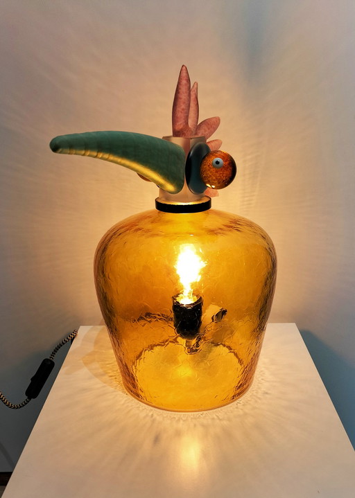 Borowski Glass Art Table Lamp "Iggy"