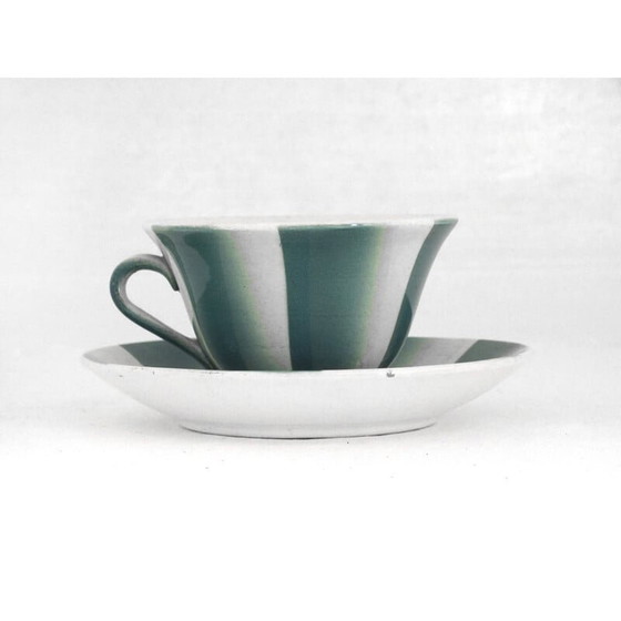 Image 1 of Set of 4 vintage cups with 4 plates by Andlovitz Guido for Lavenia