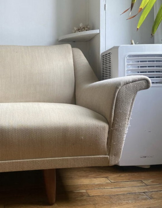 Image 1 of Divano in tela di lana beige