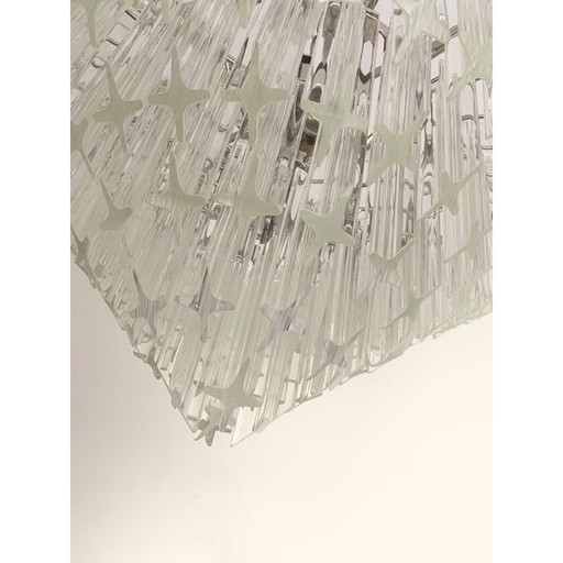 Vintage 1970S Quadriedro Murano Glass Chandelier