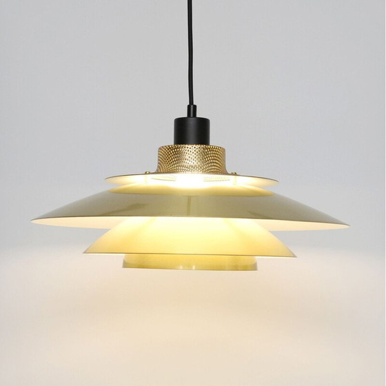 Image 1 of Vintage brass pendant lamp, Denmark 1970