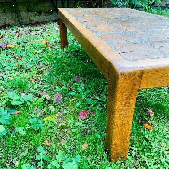 Image 1 of Tavolino da caffè vintage in legno e tronchi