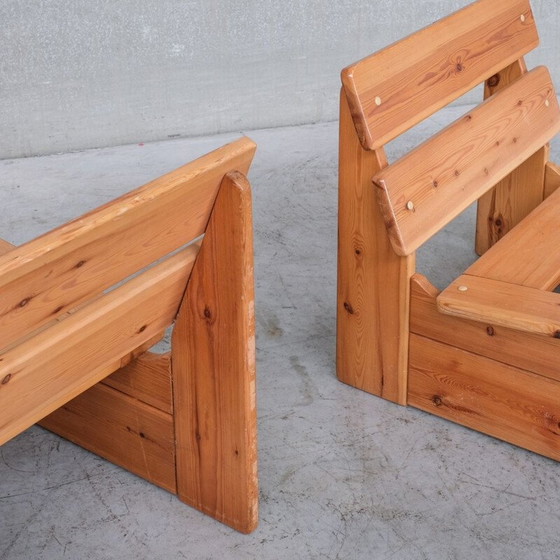 Image 1 of Poltrona vintage in pino, Belgio 1970