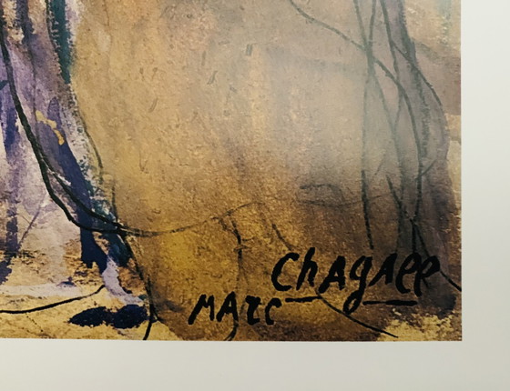 Image 1 of Marc Chagall: "Fruit And Flowers," Signed in the Plate.