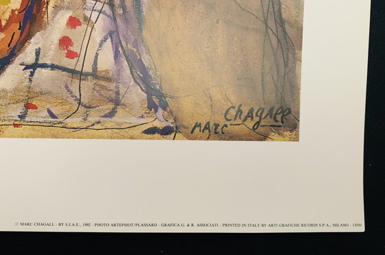 Image 1 of Marc Chagall: "Fruit And Flowers," Signed in the Plate.