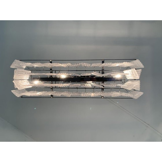 Image 1 of Contemporary Diamond Murano Glass Rectangular Sputnik Chandelier