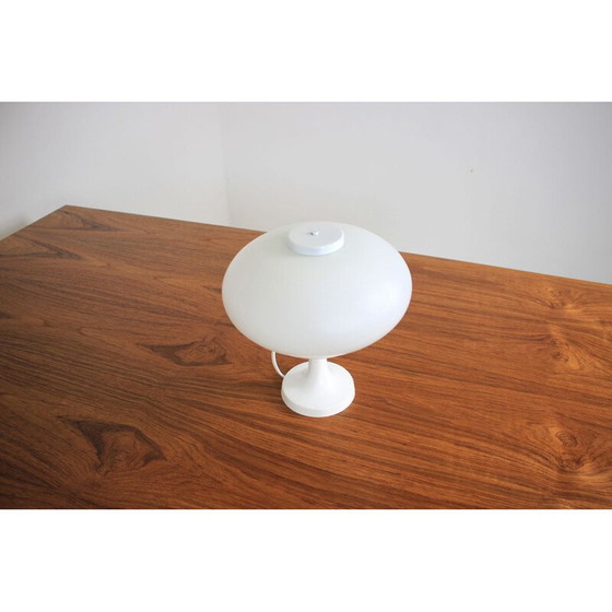 Image 1 of Lampada vintage in vetro lattimo di Valašské Meziříčí, Repubblica Ceca, 1970