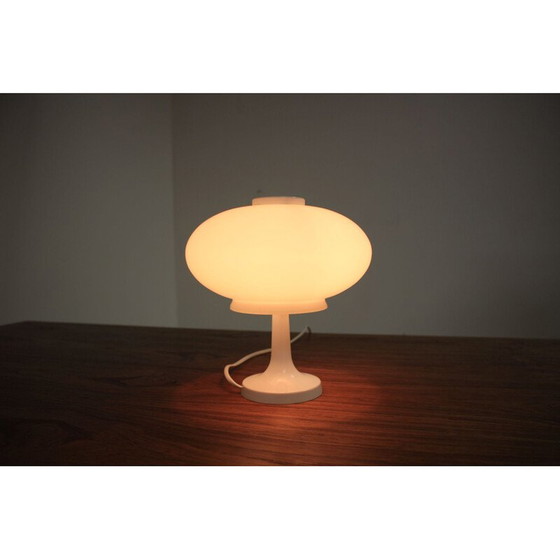 Image 1 of Lampada vintage in vetro lattimo di Valašské Meziříčí, Repubblica Ceca, 1970