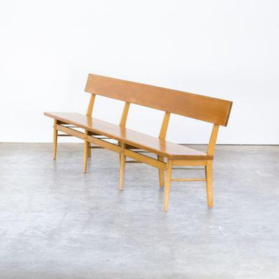 Image 1 of Vintage Oak and Birch Bench