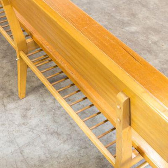 Image 1 of Vintage Oak and Birch Bench