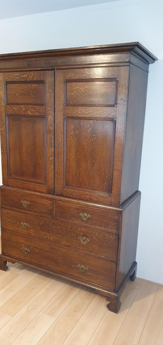 Image 1 of Antique English Linen Cupboard