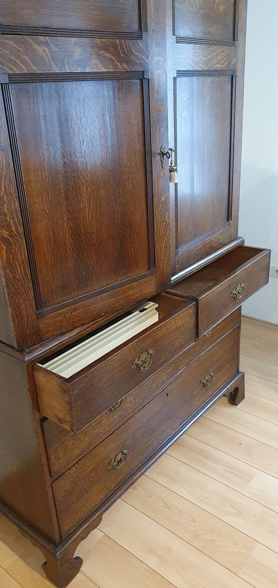 Image 1 of Antique English Linen Cupboard