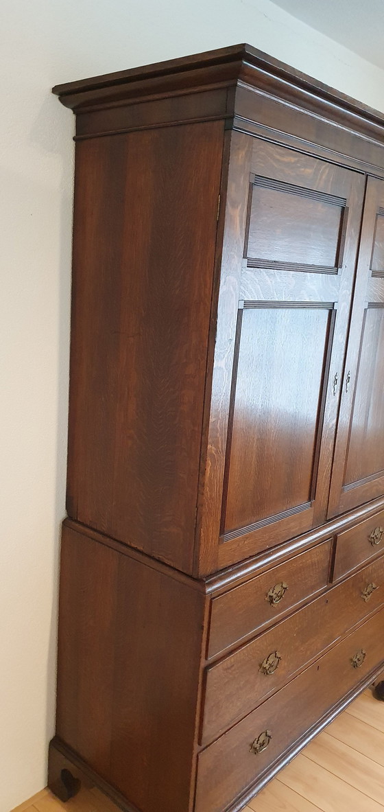 Image 1 of Antique English Linen Cupboard