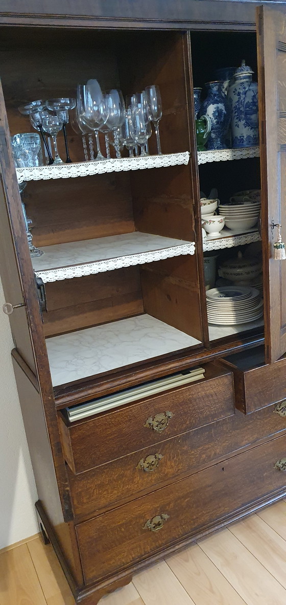 Image 1 of Antique English Linen Cupboard