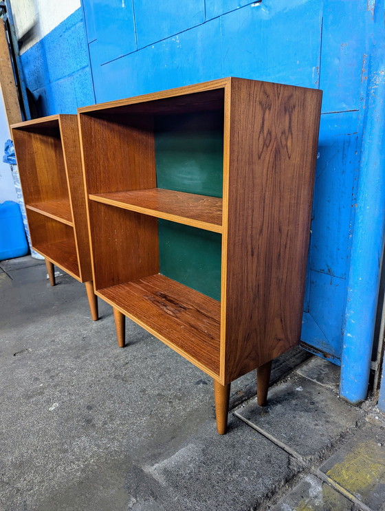 Image 1 of Set Of 2 Danish Teak Cabinets 1960S