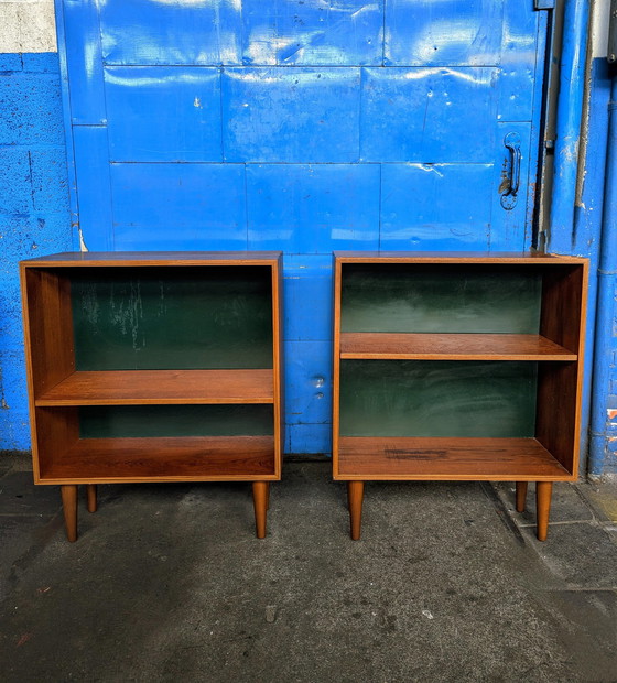 Image 1 of Set Of 2 Danish Teak Cabinets 1960S