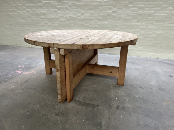 Image 1 of Pine dining room table, 1970s