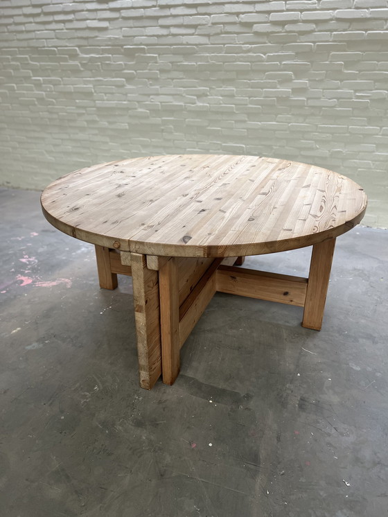 Image 1 of Pine dining room table, 1970s