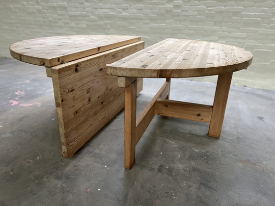 Image 1 of Pine dining room table, 1970s