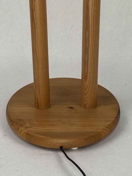 Image 1 of Danish Scandinavian Pine Table Lamp