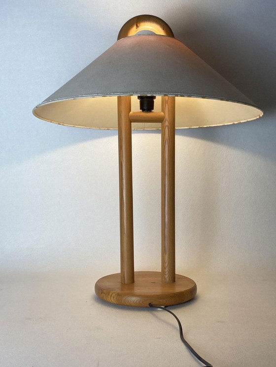 Image 1 of Danish Scandinavian Pine Table Lamp