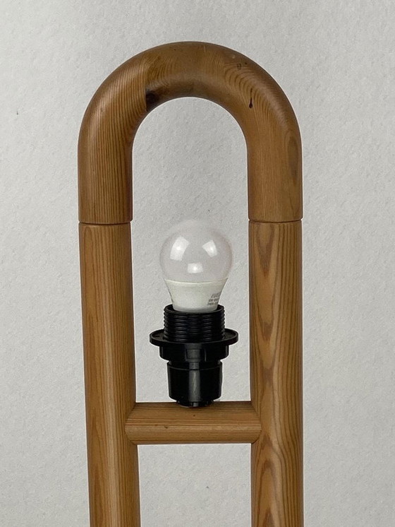 Image 1 of Danish Scandinavian Pine Table Lamp