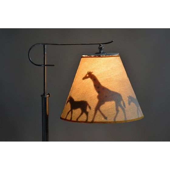 Image 1 of Vintage Art Deco floor lamp in chrome steel, Czechoslovakia 1920