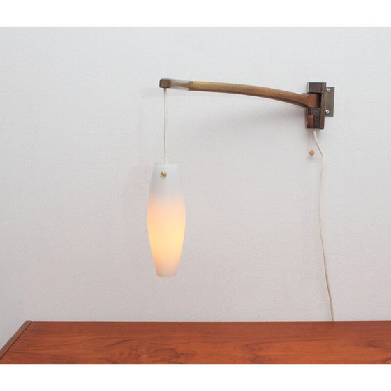 Image 1 of Vintage swiveling boomerang wall lamp, Scandinavian 1960s