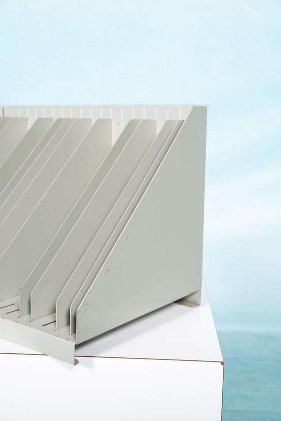 Image 1 of Vintage Metal lecture holder 1960s, LP single storage unit