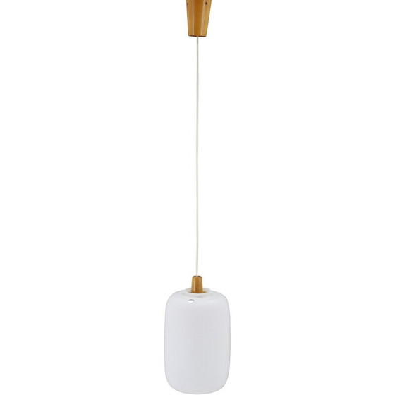 Image 1 of Vintage glass pendant lamp by Uluv, Czechoslovakia 1960s