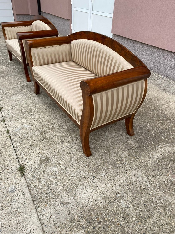 Image 1 of 2x Biedermeier sofa