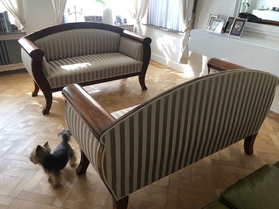 Image 1 of 2x Biedermeier sofa