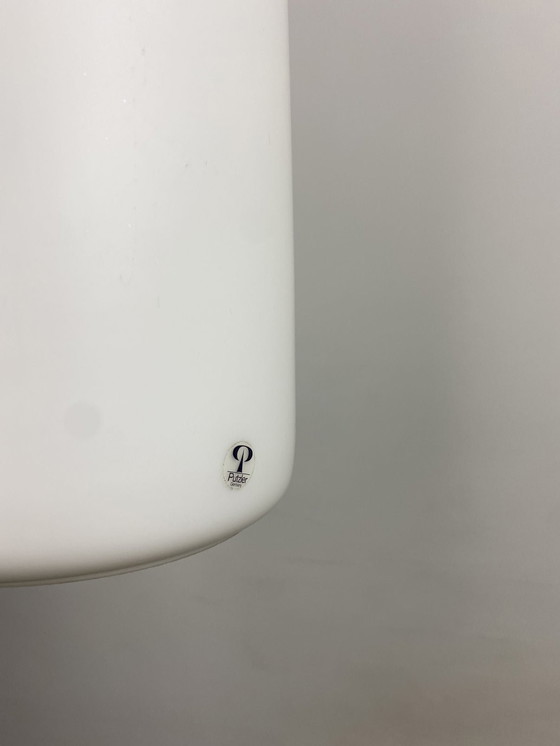 Image 1 of Huge Rare Frosted White Glass Pendant Lamp By Peill And Putzler Xl 1960s