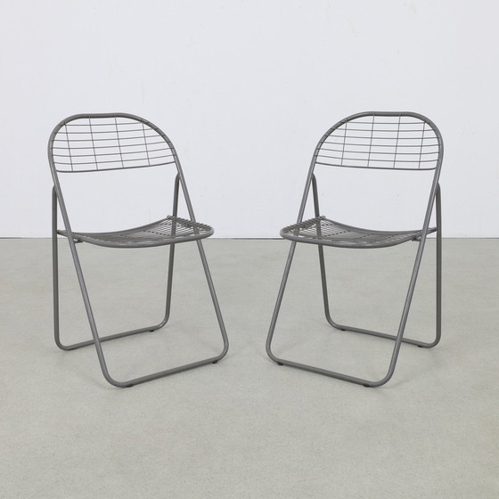 Image 1 of 2x Postmodern Folding Chair by Niels Gammelgaard for Ikea, 1980s