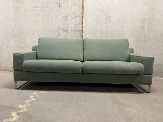 Image 1 of Leolux 3 seater Cuno Green fabric