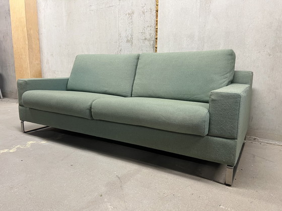 Image 1 of Leolux 3 seater Cuno Green fabric