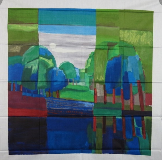 Image 1 of Ton Schulten At the lake screen print on silk