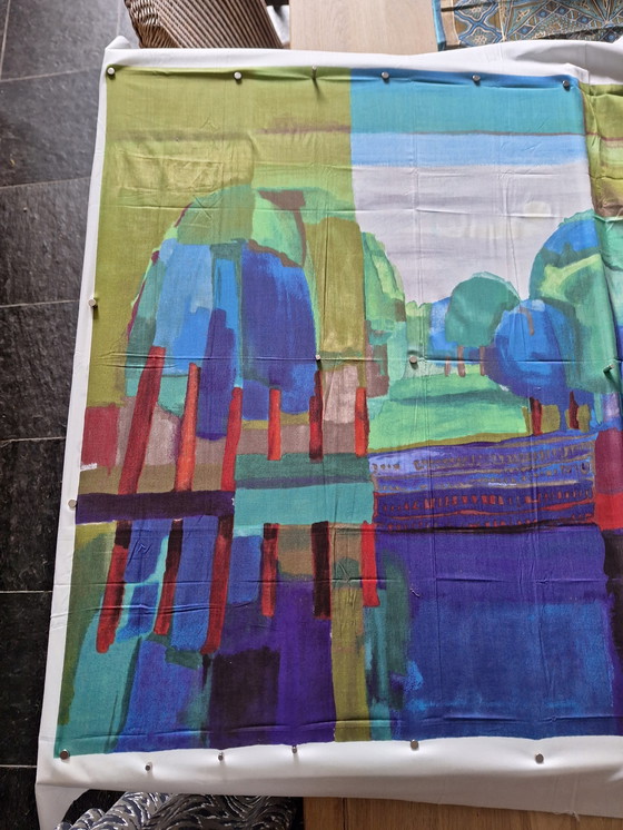 Image 1 of Ton Schulten At the lake screen print on silk