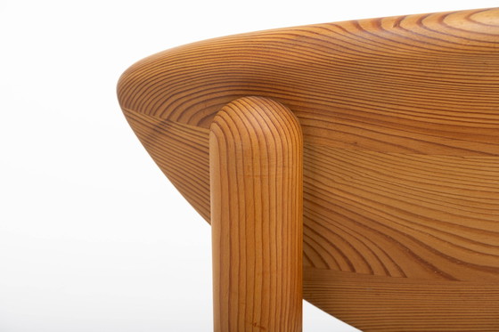 Image 1 of Ensemble de 6 chaises de salle à manger en pin, 1970
