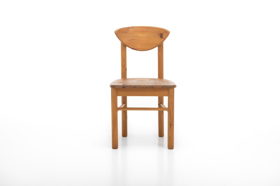 Image 1 of Ensemble de 6 chaises de salle à manger en pin, 1970