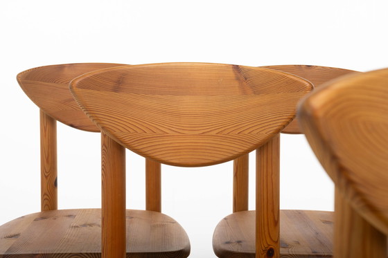 Image 1 of Ensemble de 6 chaises de salle à manger en pin, 1970