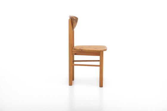 Image 1 of Ensemble de 6 chaises de salle à manger en pin, 1970
